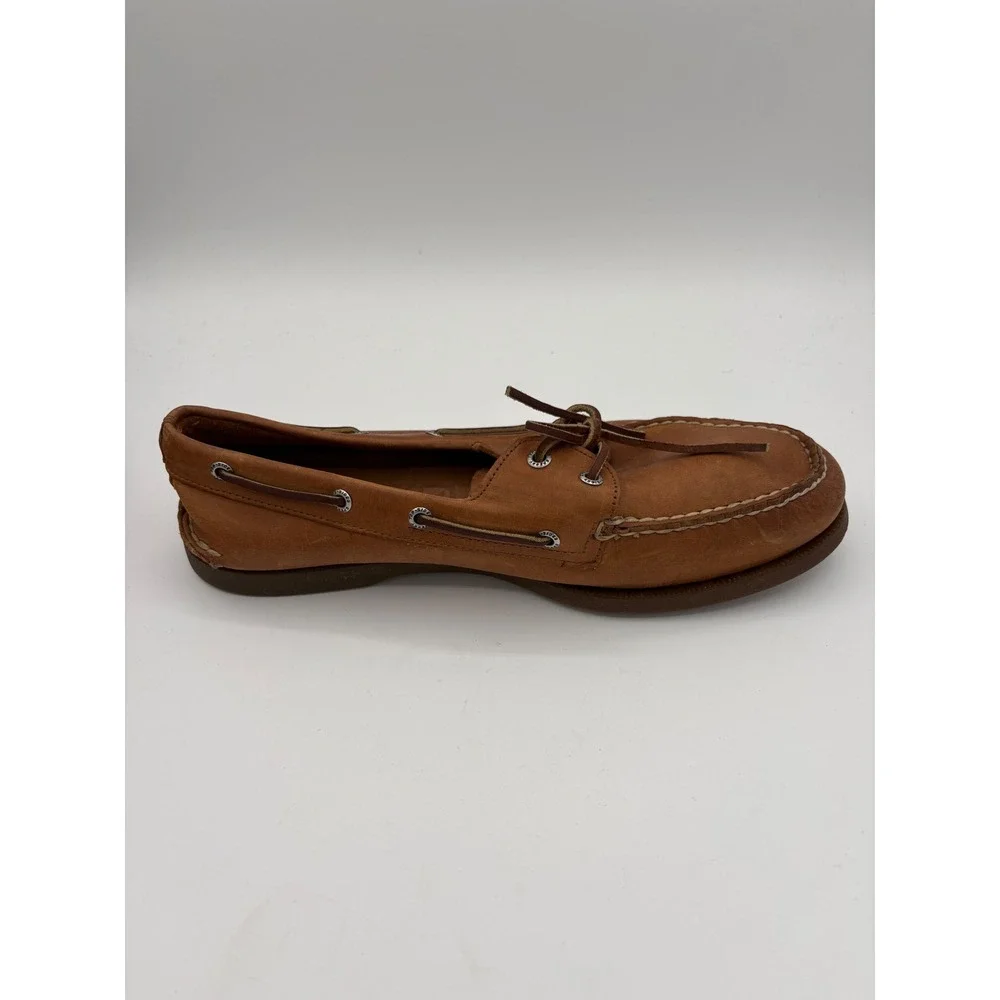 Sperry Top-Sider Mens Authentic Original 2-Eye Leather Boat Shoe Tan 12M 0197640
